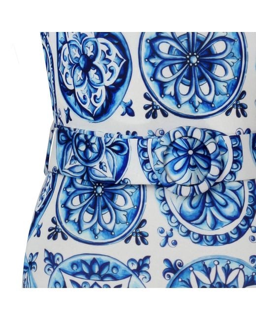 Nur Karaata Blue Alexis Bleu Blanc Swimsuit