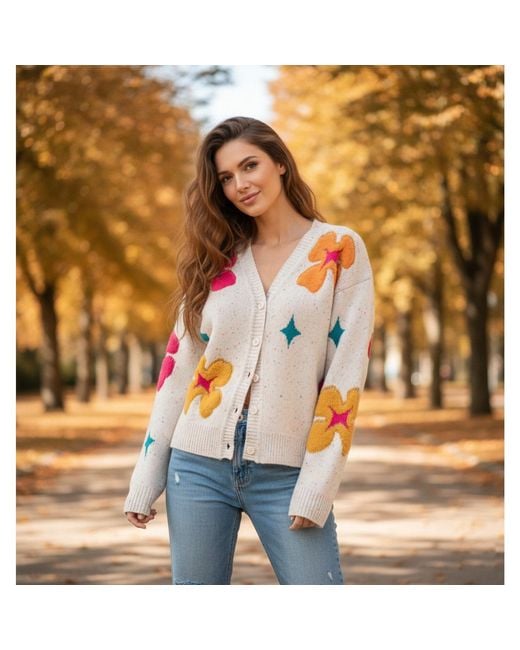 Saachi Pink Floral Cardigan Button Up
