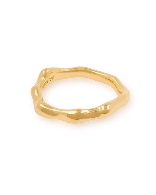 Cote Cache Metallic Organic Band Ring