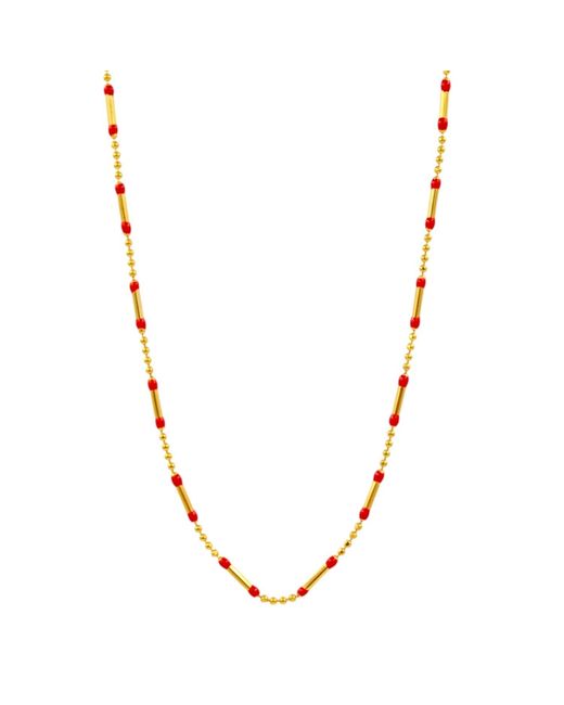 1610Istanbul Metallic Istanbulite Enamel Chain Necklace
