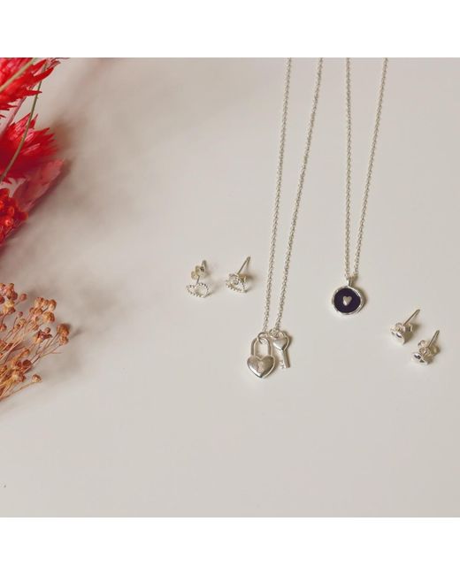 FV Jewellery Metallic The Heart Series Heart Lock & Key Necklace
