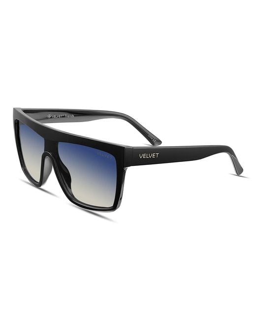 Velvet Eyewear Blue Square Sunglass Style