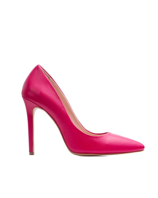 Ginissima Pink Alice Fuchsia Stiletto Shoes Natural Leather