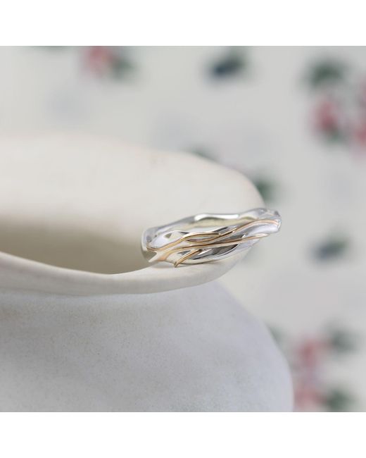 Isla Silver White Flowing Sterling & Ring