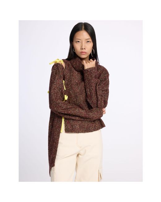 Mirimalist Brown Ruby Cozy Knit Top