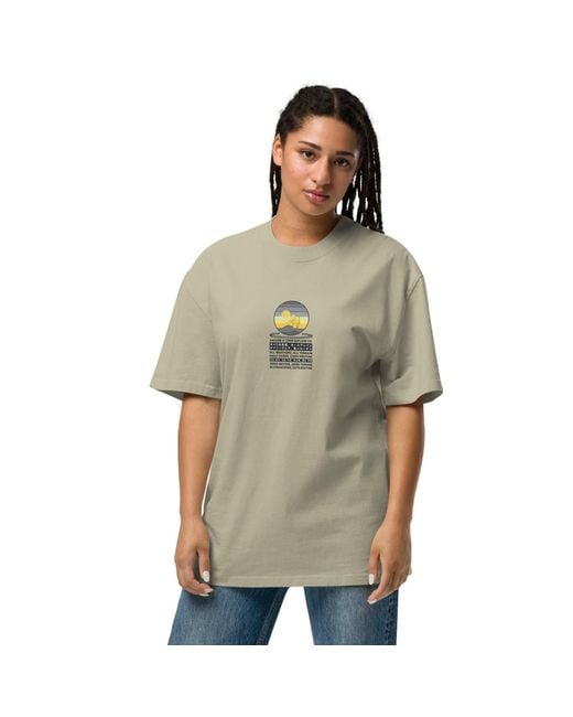 Anchor and Crew Natural Neutrals Faded Eucalyptus Desert Surf Explore Co. Oversized Cotton T-Shirt