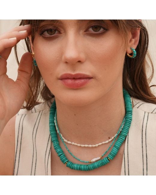 LINYA JEWELLERY Green Bono Big Necklace