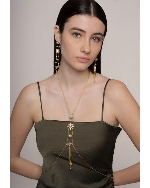 Lavani Jewels White Galatea Moonstone Body Chain