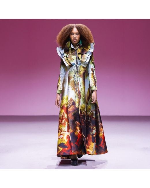 Maxjenny Green Garden Royal Vest Dress – Sculptural Collar