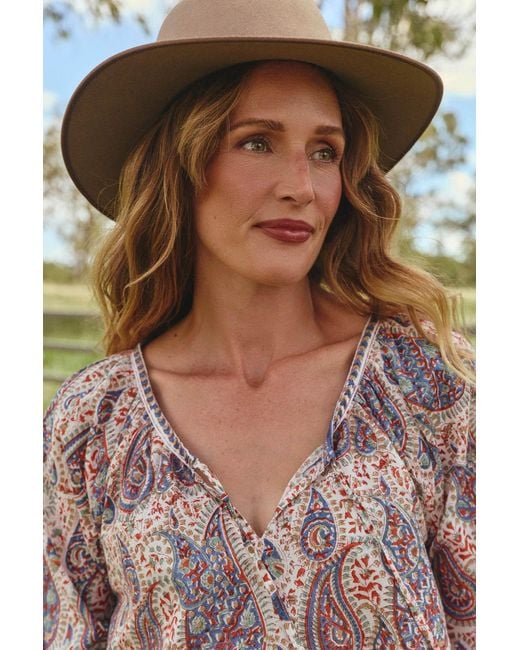 Adrift Clothing White Delilah Swing Blouse