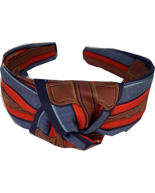 Lazyjack Press Red Saddle Up Italian Silk Knotted Headband