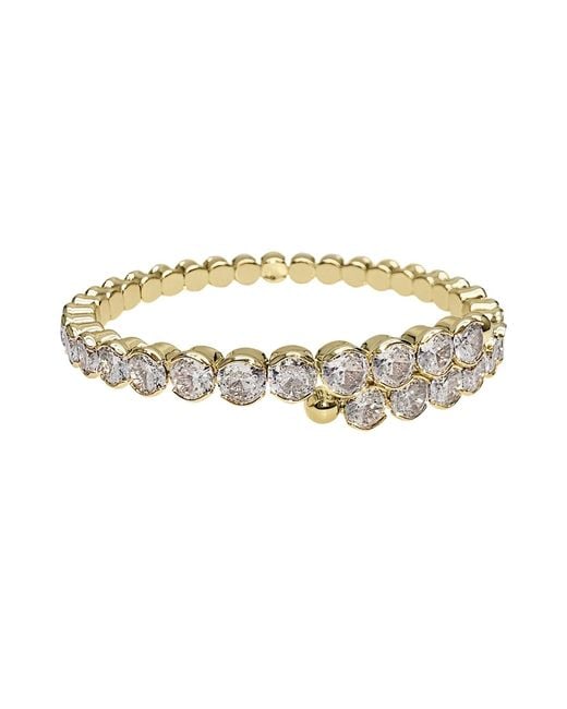 Farra Metallic Flexible Zircon Stone Tennis Bracelet