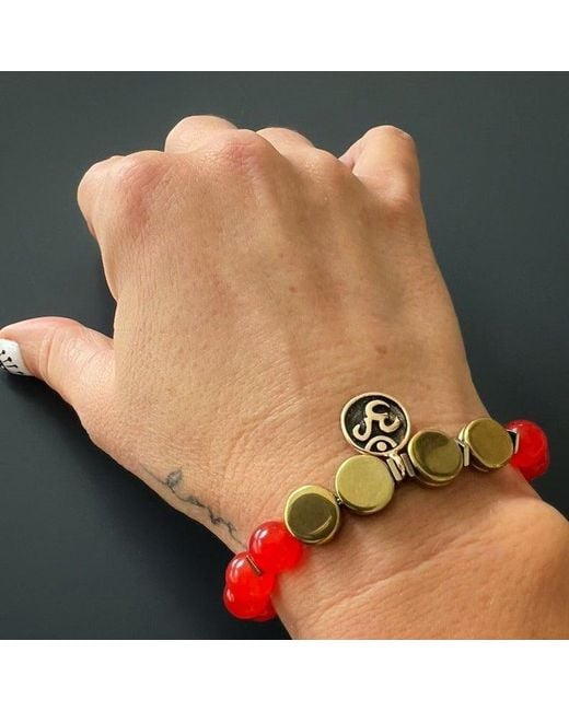 Ebru Jewelry Red Carnelian Yoga Bracelet