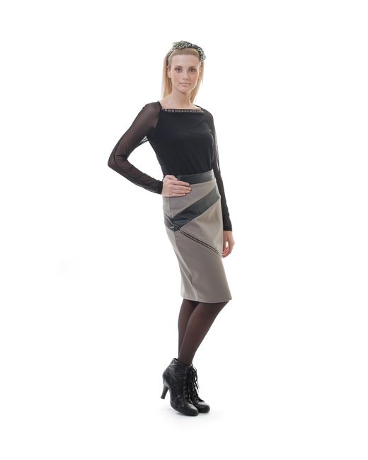 Conquista Black Decorative Long Sleeve Top