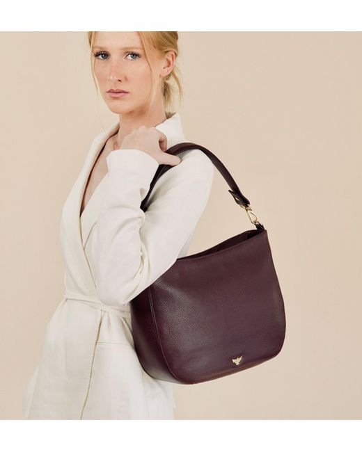 Apatchy London Purple The Rosie Burgundy Leather Bag
