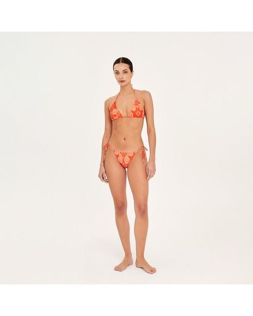Aguaclara Red Triangule Top & Side Tie Bottom Orangers