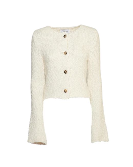 SVETA Milano Natural Louise Alpaca Wool Cardigan