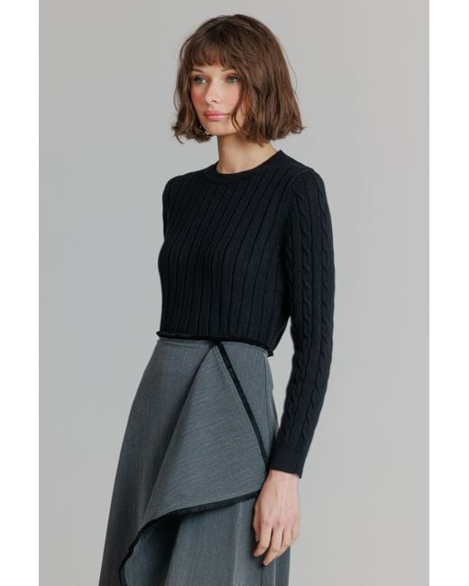 Lou&Up (Formerly Loup Clothing) Gray Herringbone Skirt