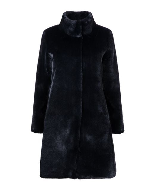 ISSY LONDON Blue Jackie Faux Fur Shearling Coat