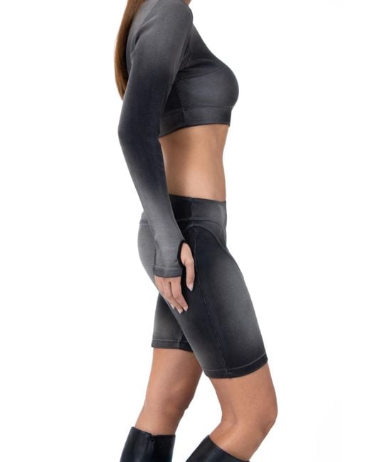 Ardea Gray Stride Biker Shorts