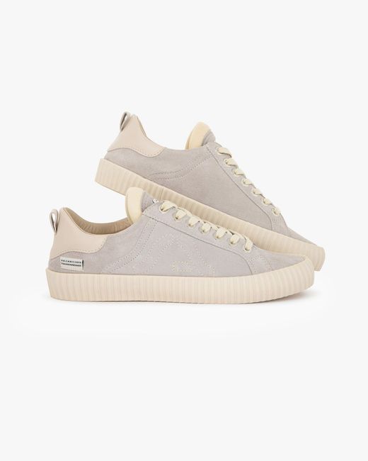 Springa | Unique Vulcanized Sneakers Italian Handmade White Wavy Suede Sneakers for men