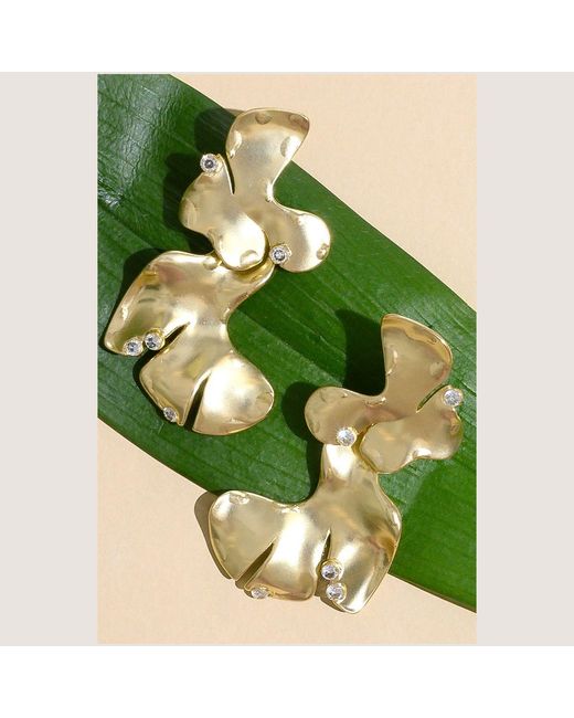 Rare Matters Jewelry Metallic Organic Foliage Statement Jewelry Set