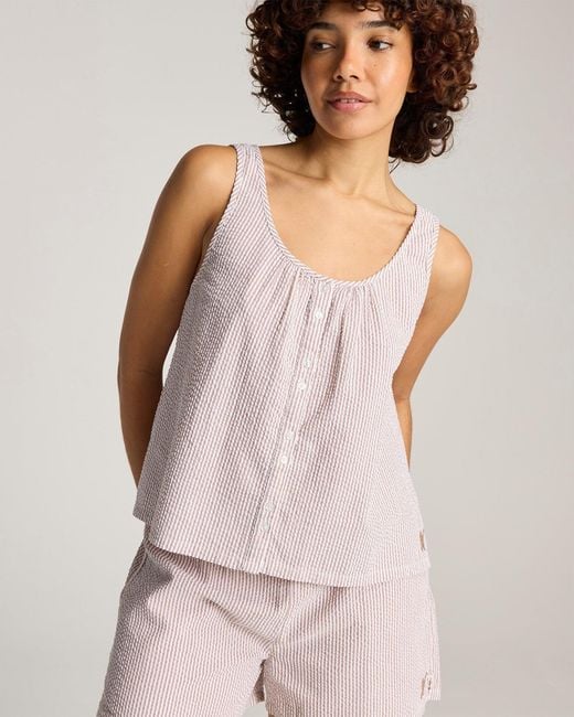 Nudea Pink Seersucker Button Cami