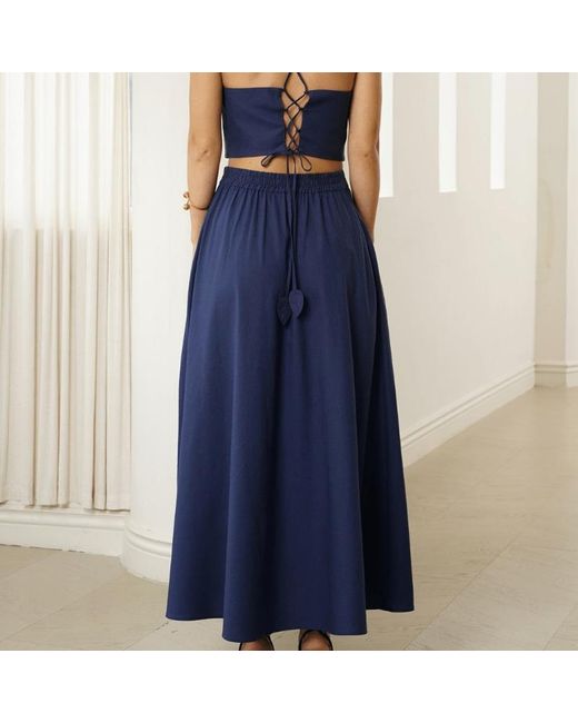 Yumi Kim Blue Juki Linen Skirt