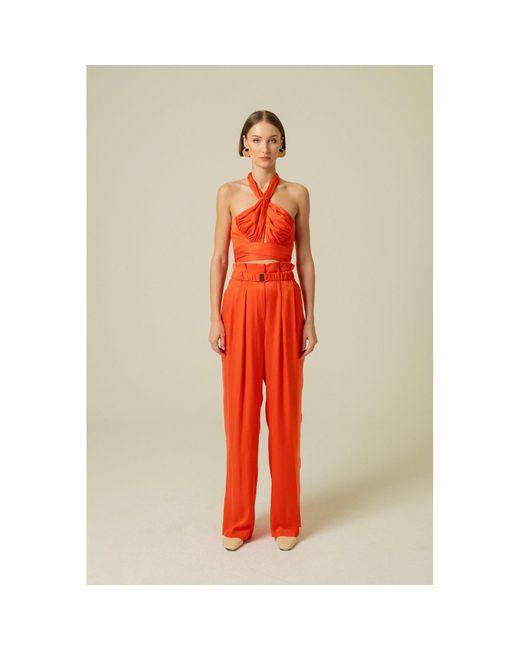 Rue Les Createurs Red Neck Tie Coral Bustier