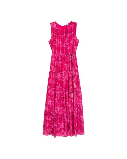 strapless open back dress Black&Pink 1960s Vertical Stripe Straps Pencil Dress main image 1