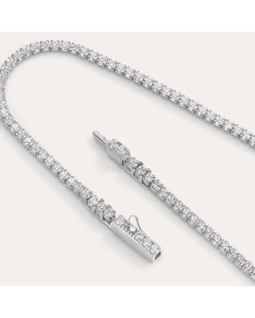 Vanhi Metallic Alba Tennis Necklace