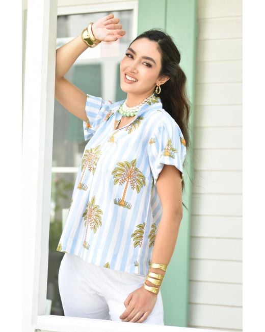 Just Darviny Blue Kristina Top Santa Barbara