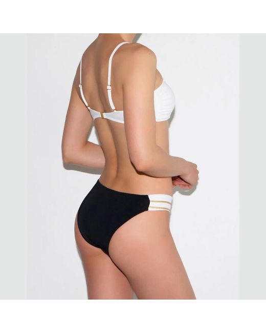Cherina Beachwear Llc White Marine Bandeau Style Bikini Top