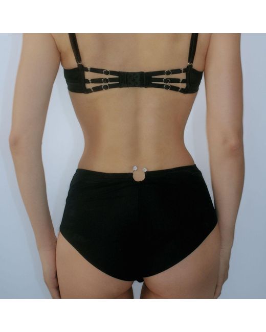Empress Mimi Gray Astria High-Waist Cheeky With Crystal Details