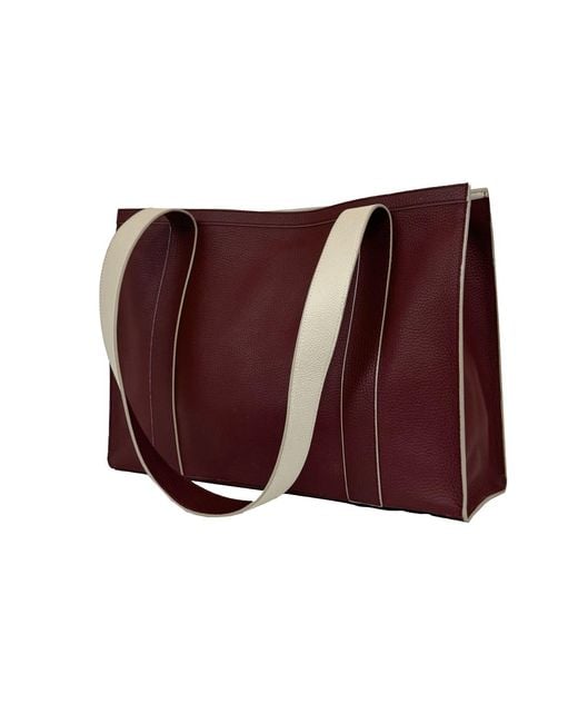 godi. Brown The Maxwell Leather Handmade Zip Tote Bag