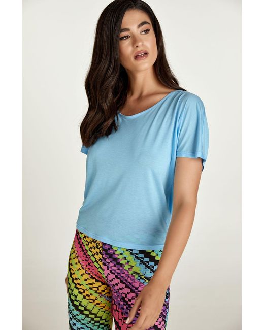 Conquista Blue Sky Drape Back Top