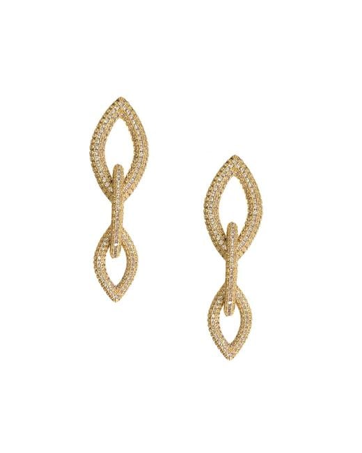 Adriana Pappas Designs Metallic Pave Links Earrings