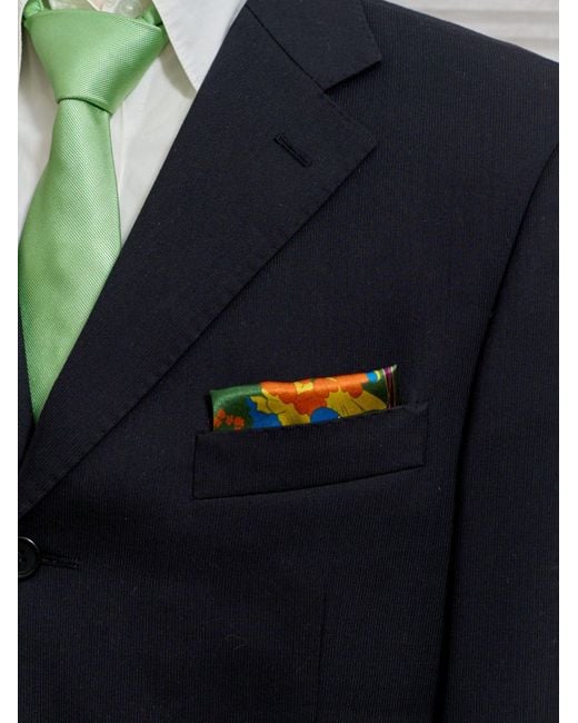 Lost Pattern Black Los Amores De Frida Silk Pocket Square for men