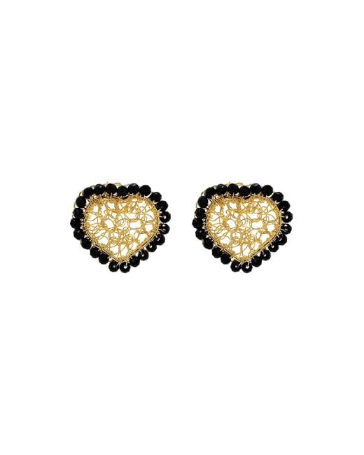 Lavish by Tricia Milaneze Metallic Amour Mini Posts Handmade Crochet Earrings
