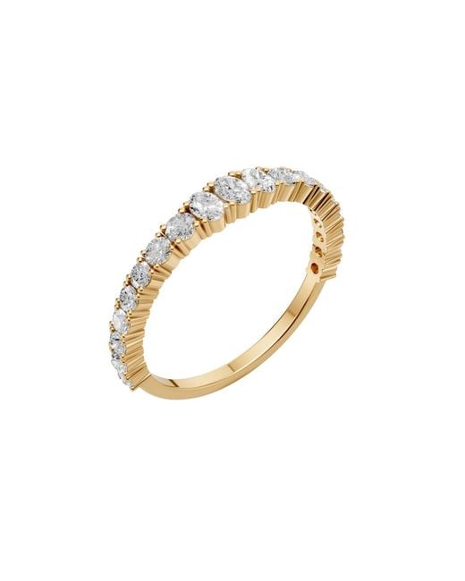 Aya Fine Jewelry Metallic 14K Graduated Oval Lab Grown Diamond Eternity Ring