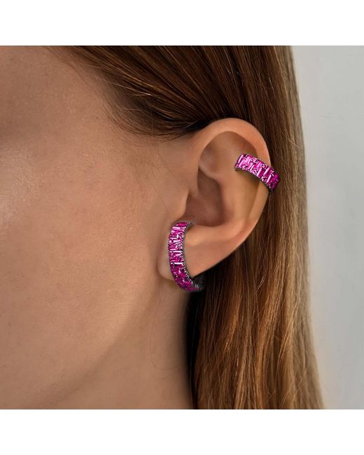 SALLY SKOUFIS Purple Culture Ear Cuff With Made Rubies