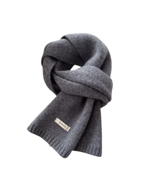 My Little Nature Black Charcoal Color Australian Wool Scarf Natural Wool