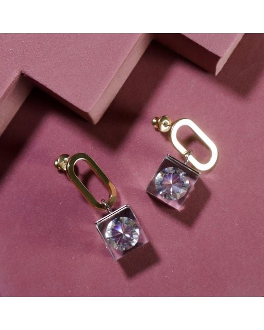 Iostudio Metallic Sparkle Oval Earring