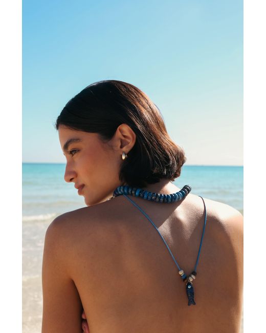 Hannah B. Jewelry Blue Gemstone Choker