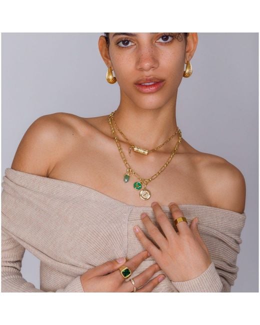 Alexie of Athens Metallic Athena Infinity Bead Necklace