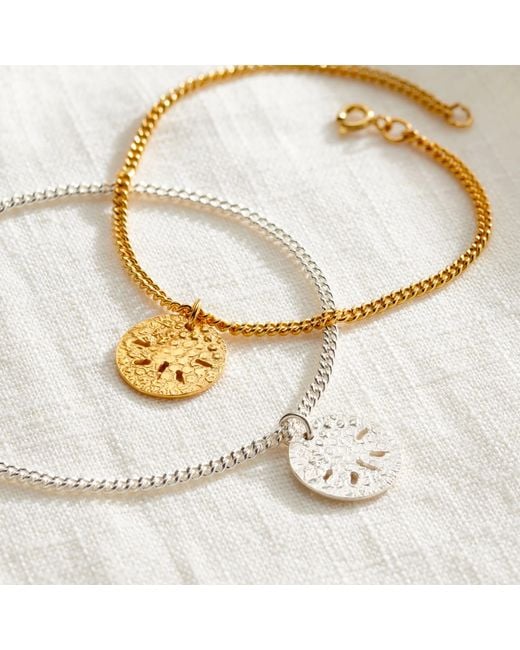 Posh Totty Designs Metallic Sterling Sand Dollar Charm Bracelet