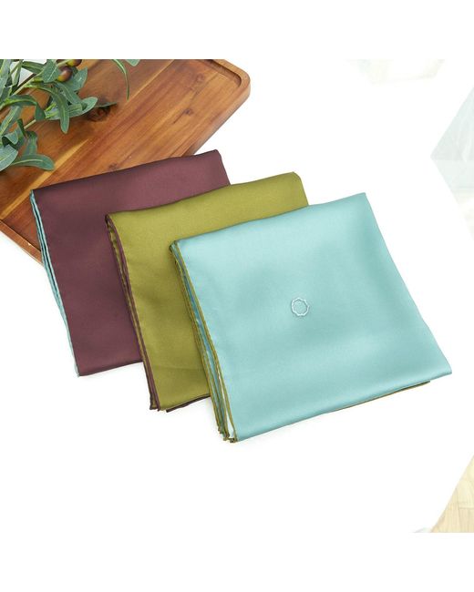 Soft Strokes Silk Green Pure Silk Scarf Tree Solid Colour Collection Small