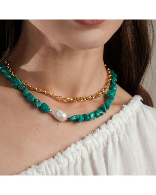 LINYA JEWELLERY Metallic Asteria Chain Necklace