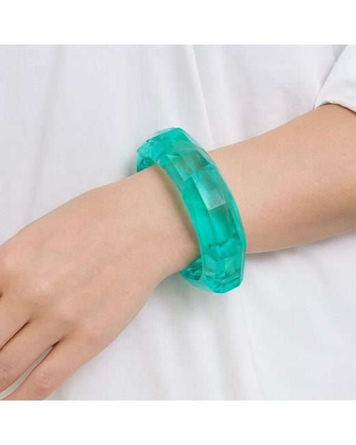 Michael Nash Jewelry Blue Susanna Faceted Acrylic Bangle