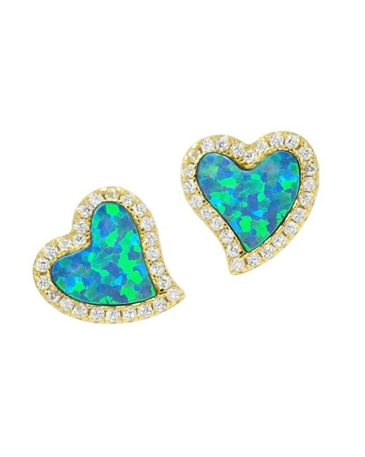 KAMARIA Purple Amore Heart Stud Earrings